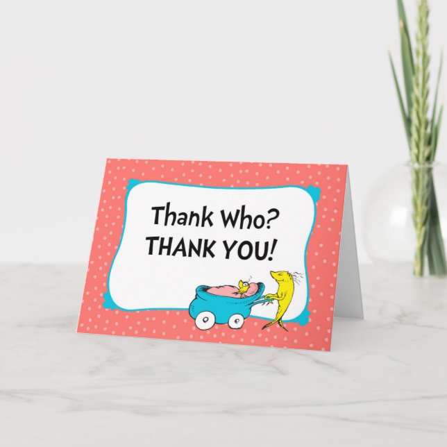 Carte De Remerciements Dr. Seuss | Un Poisson - Remerciements pour Baby S (Devant)