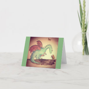 Carte De Remerciements Dragon et mole