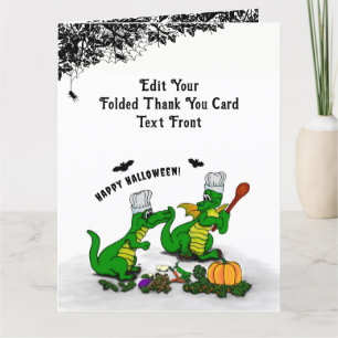 Carte De Remerciements Dragons - Joyeux Halloween ! Aujourd'hui je vais c