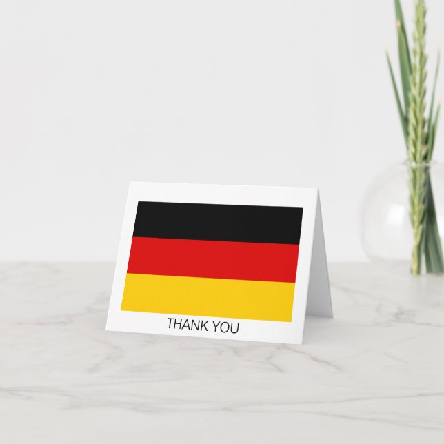 Carte De Remerciements Drapeau allemand (Devant)