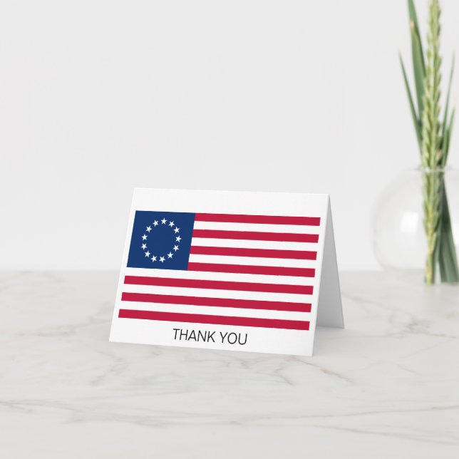 Carte De Remerciements Drapeau américain Betsy Ross (Devant)