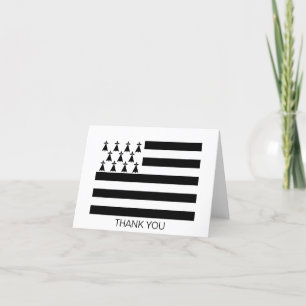 Carte De Remerciements Drapeau de Bretagne patriotique
