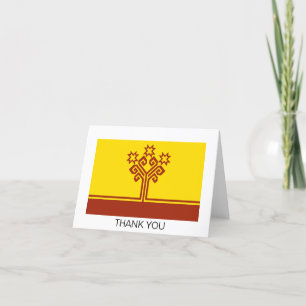 Carte De Remerciements Drapeau de Chuvashia