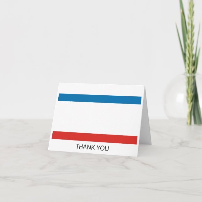 Carte De Remerciements Drapeau de Crimée (Devant)