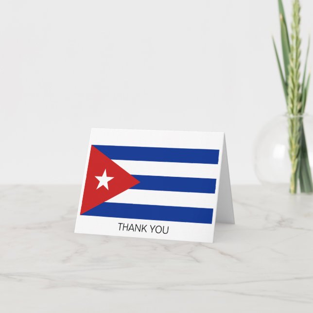 Carte De Remerciements Drapeau de Cuba (Devant)