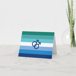 Carte De Remerciements Drapeau de fierté gay masculin MLM