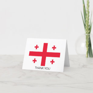 Carte De Remerciements Drapeau de Géorgie