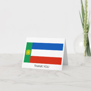 Carte De Remerciements Drapeau de Khakassie