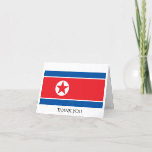 Carte De Remerciements Drapeau de la Corée du Nord