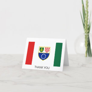 Carte De Remerciements Drapeau de la Fédération de Bosnie-Herzégovine