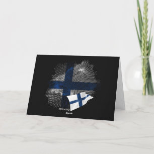 Carte De Remerciements Drapeau de la Finlande