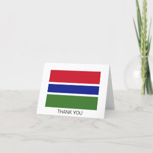 Carte De Remerciements Drapeau de la Gambie