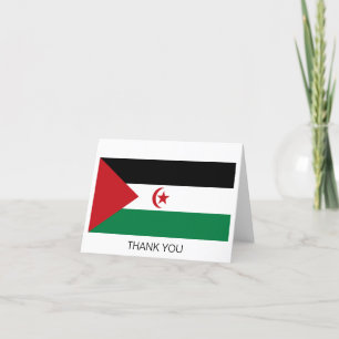 Carte De Remerciements Drapeau de la République arabe sahraouie démocrati