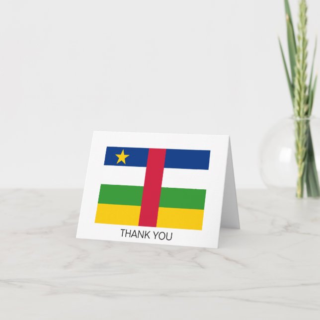 Carte De Remerciements Drapeau de la République centrafricaine (Devant)