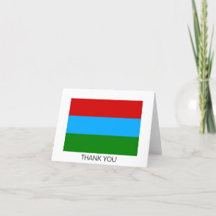 Carte De Remerciements Drapeau de la République de Karelia