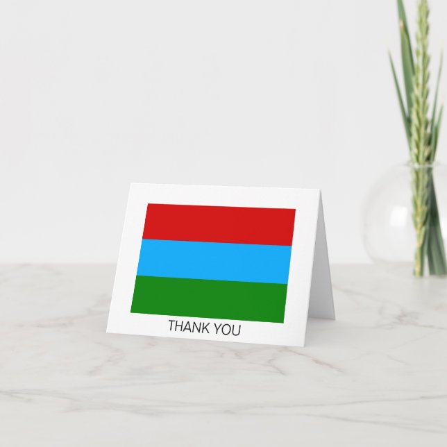 Carte De Remerciements Drapeau de la République de Karelia (Devant)