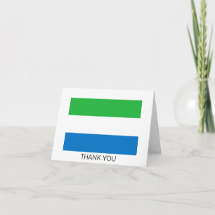 Carte De Remerciements Drapeau de la Sierra Leone