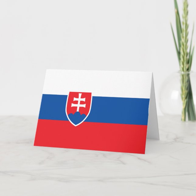 Carte De Remerciements Drapeau de la Slovaquie (Devant)