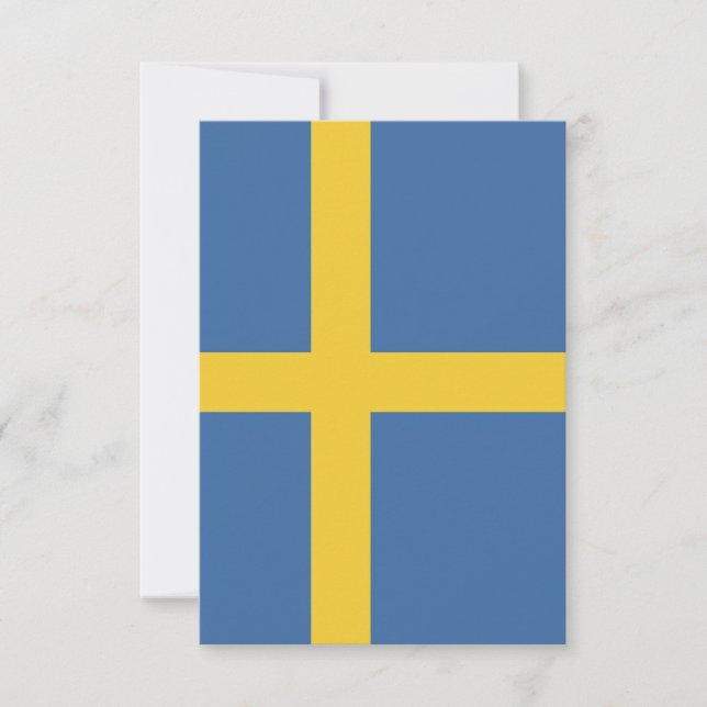 Carte De Remerciements Drapeau de la Suède (Devant)