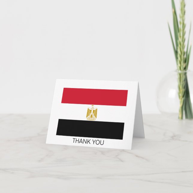 Carte De Remerciements Drapeau de l'Égypte (Devant)