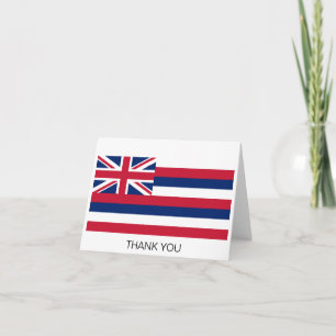 Carte De Remerciements Drapeau de l'État d'Hawaii