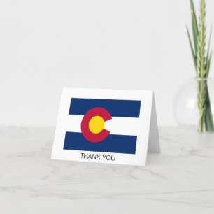 Carte De Remerciements Drapeau de l'État du Colorado