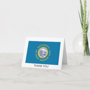 Carte De Remerciements Drapeau de l'État du Dakota du Sud