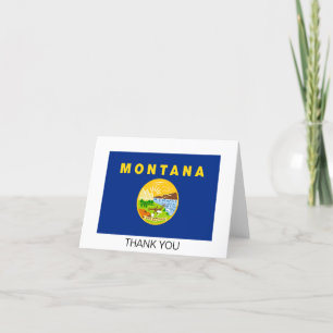 Carte De Remerciements Drapeau de l'État du Montana