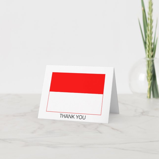 Carte De Remerciements Drapeau de l'Indonésie (Devant)