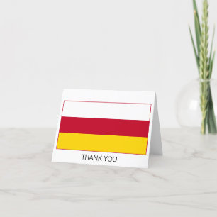 Carte De Remerciements Drapeau de l'Ossétie du Nord