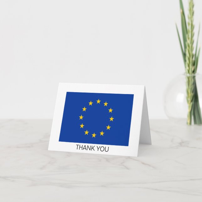 Carte De Remerciements Drapeau de l'Union européenne (Devant)