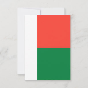 Carte De Remerciements Drapeau de Madagascar