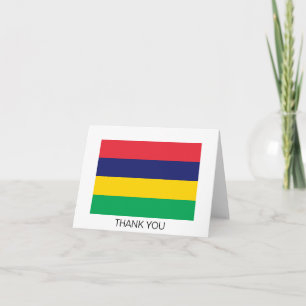 Carte De Remerciements Drapeau de Maurice