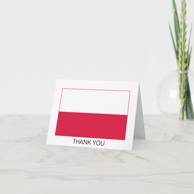 Carte De Remerciements Drapeau de Pologne (Devant)