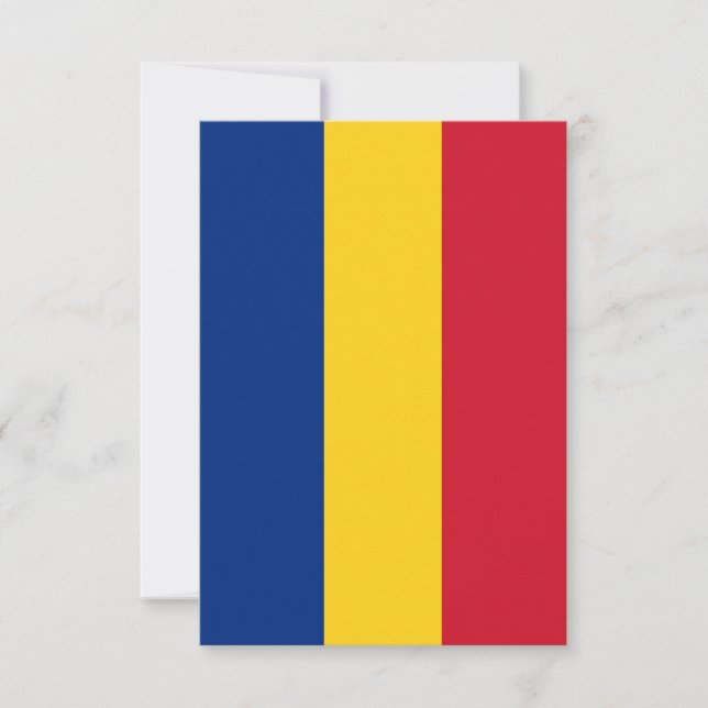 Carte De Remerciements Drapeau de Roumanie (Devant)