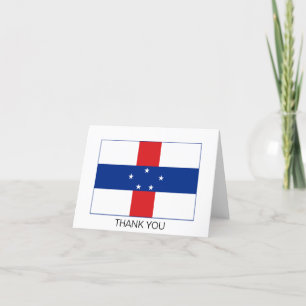 Carte De Remerciements Drapeau des Antilles Pays-Bas