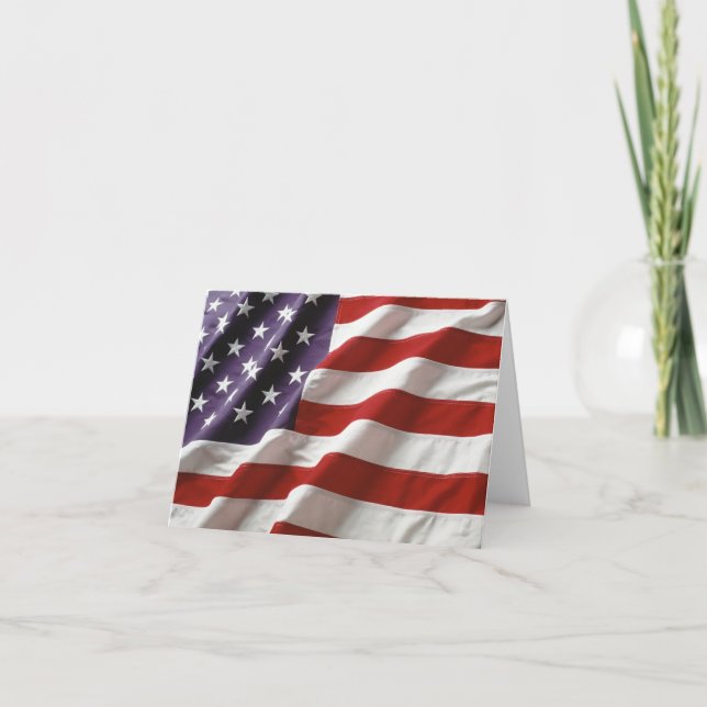 Carte De Remerciements Drapeau des États-Unis (Devant)