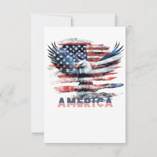 Carte De Remerciements Drapeau des États-Unis. Amérique