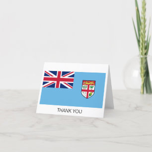 Carte De Remerciements Drapeau des Fidji