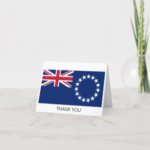 Carte De Remerciements Drapeau des Îles Cook
