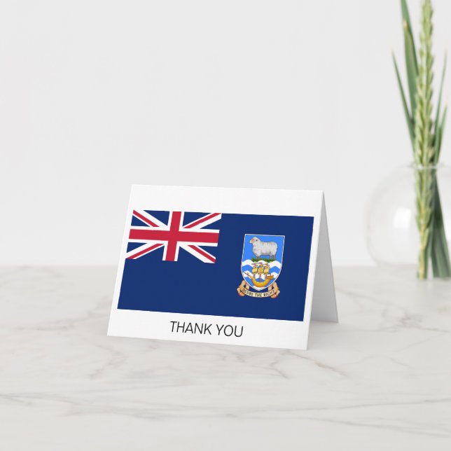 Carte De Remerciements Drapeau des îles Falkland (Devant)