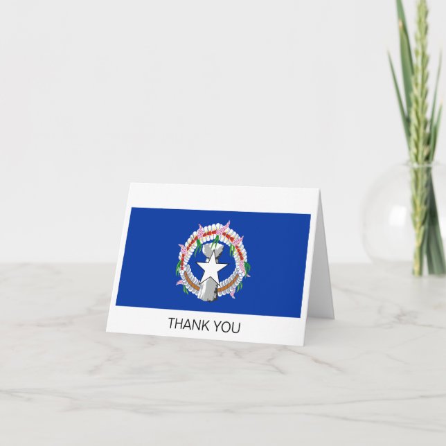 Carte De Remerciements Drapeau des îles Mariannes du Nord (Devant)