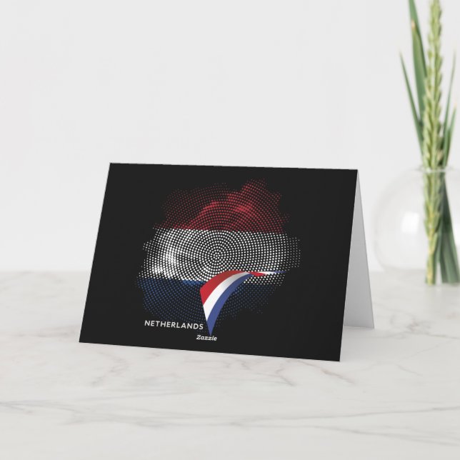 Carte De Remerciements Drapeau des Pays-Bas (Dos)