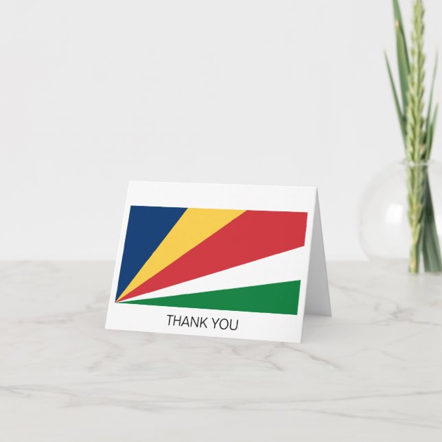 Carte De Remerciements Drapeau des Seychelles (Devant)