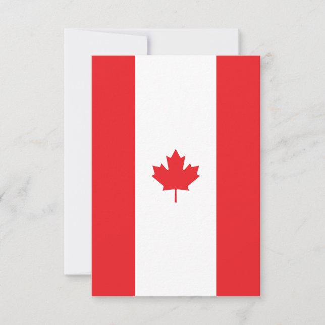Carte De Remerciements Drapeau du Canada (Devant)