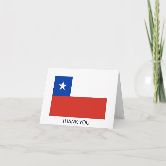 Carte De Remerciements Drapeau du Chili (Devant)