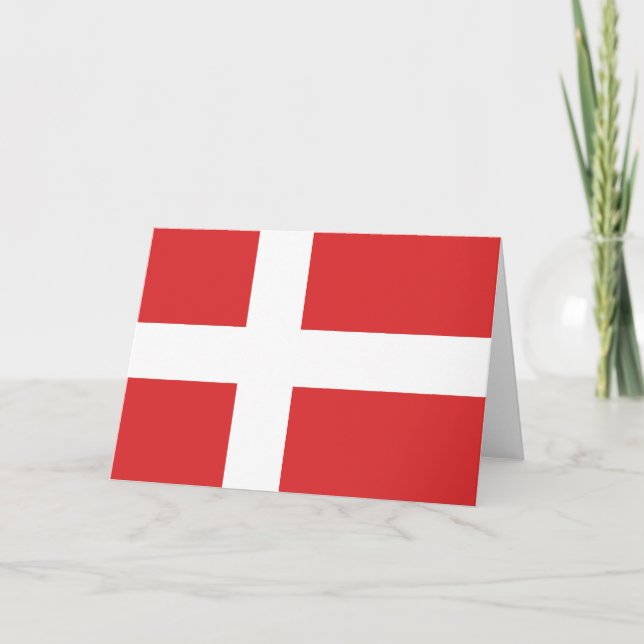 Carte De Remerciements Drapeau du Danemark (Devant)