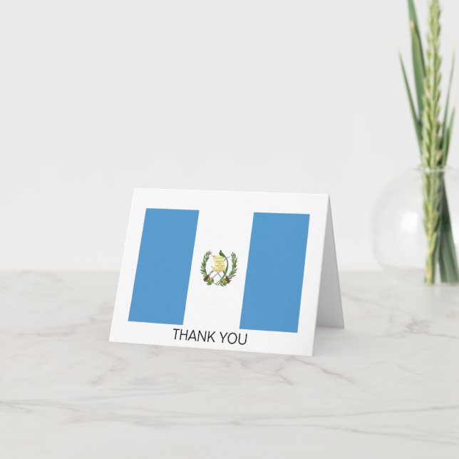 Carte De Remerciements Drapeau du Guatemala (Devant)