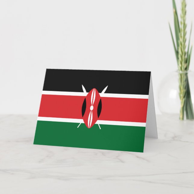Carte De Remerciements Drapeau du Kenya (Devant)