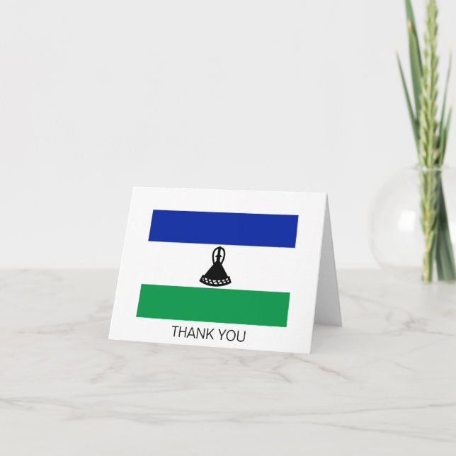 Carte De Remerciements Drapeau du Lesotho (Devant)